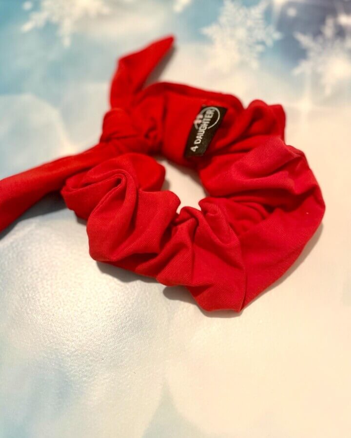 Red bunny scrunchie