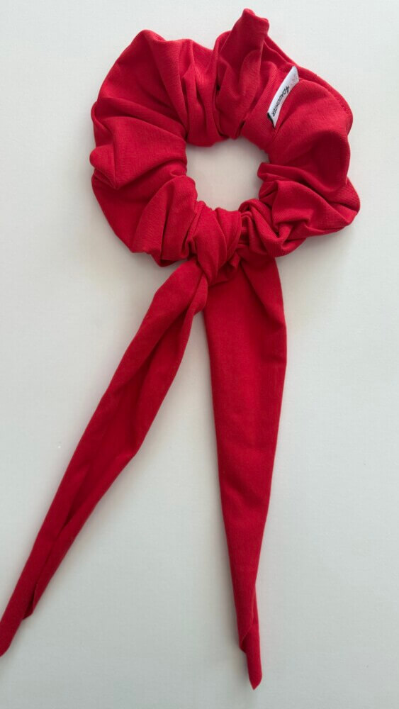Red bunny scrunchie