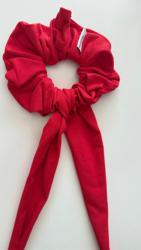 Red bunny scrunchie