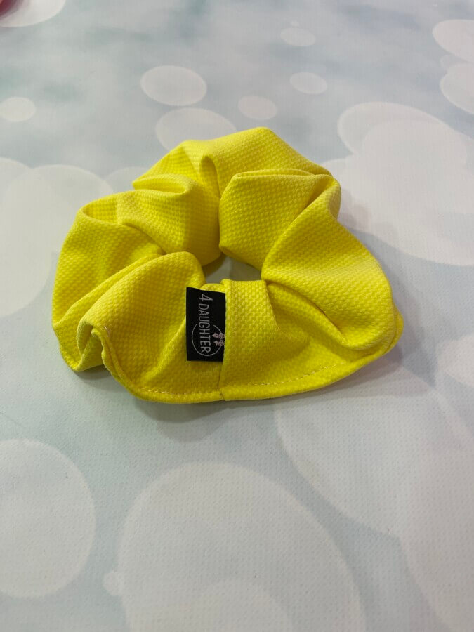Yellow ruffles scrunchie