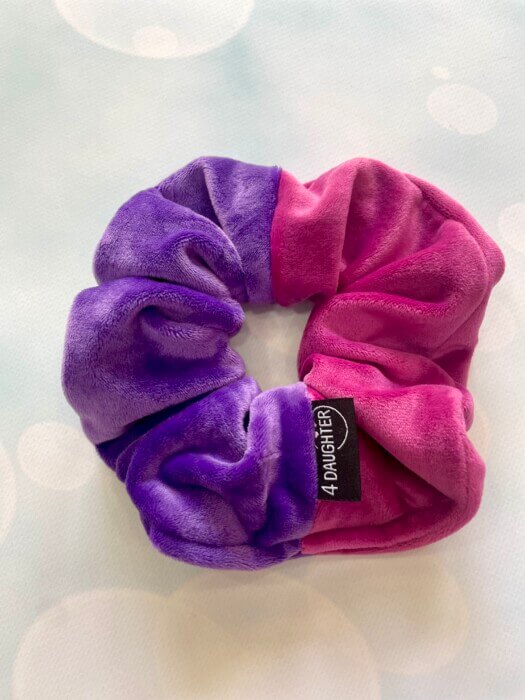 Double velvet purple scrunchie