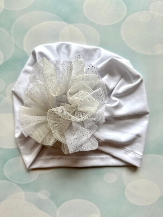 Flower white turban
