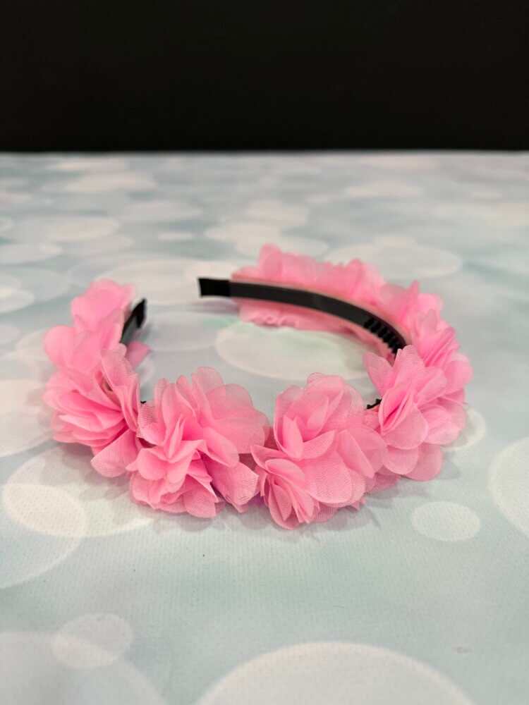 Pink ortansia headpiece