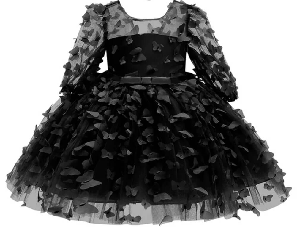 Μαύρο φόρεμα με πεταλούδες