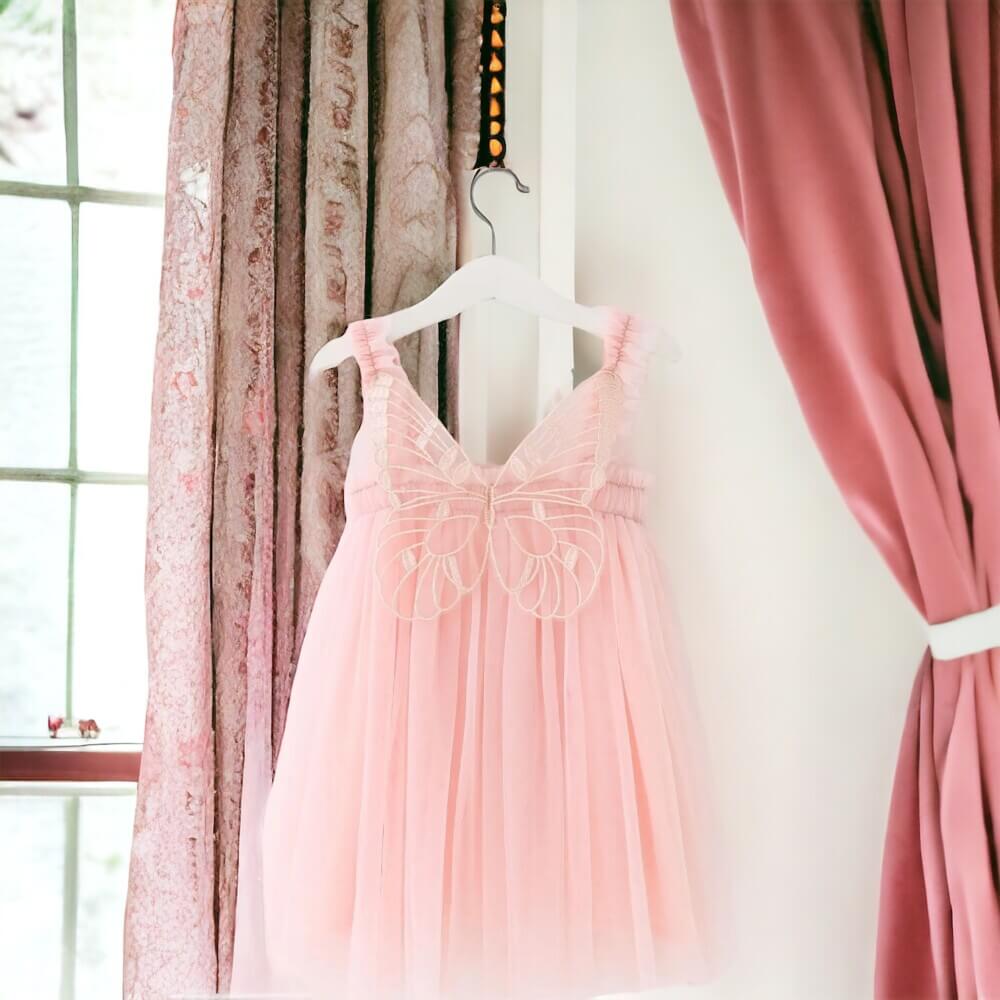 Pink/peach  butterfly dress
