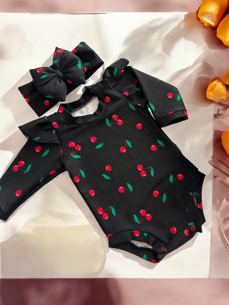 Black cherries bodysuit - Image 3