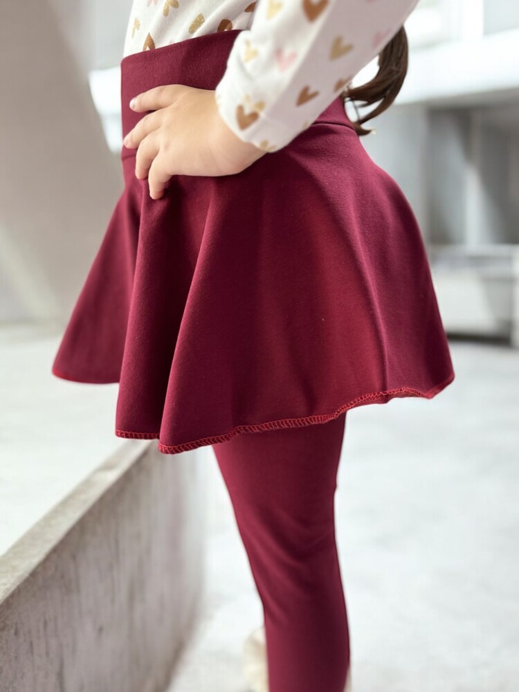 Bordeaux leggins skirt