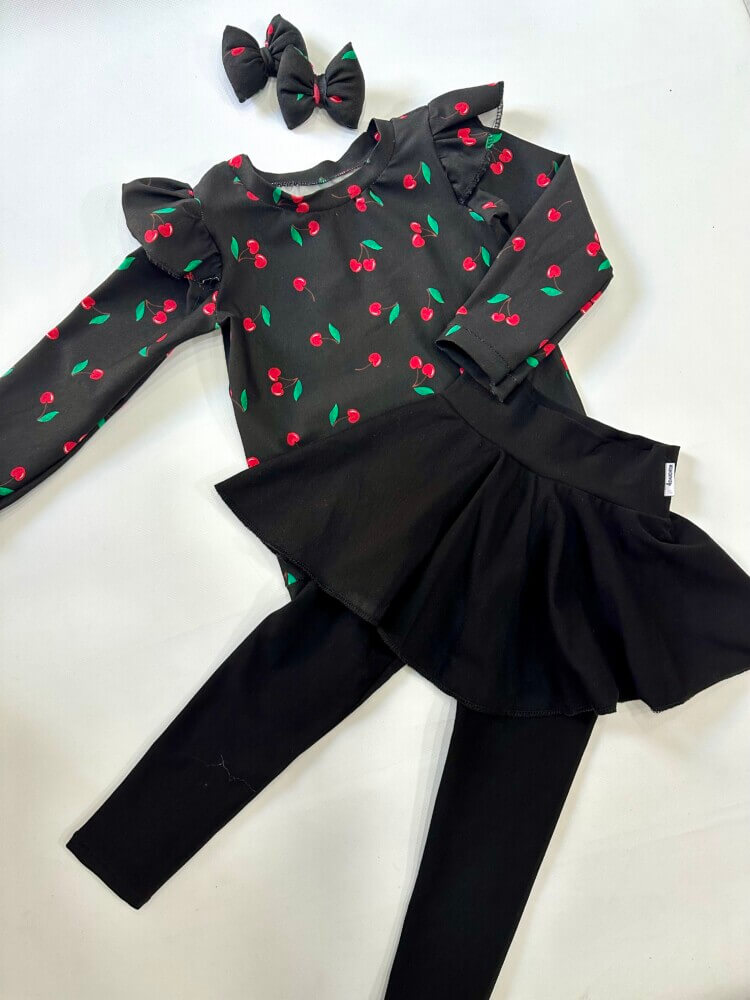 Black cherries shirt /skirt