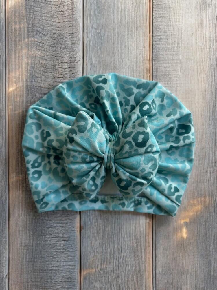 Mint leopard turban