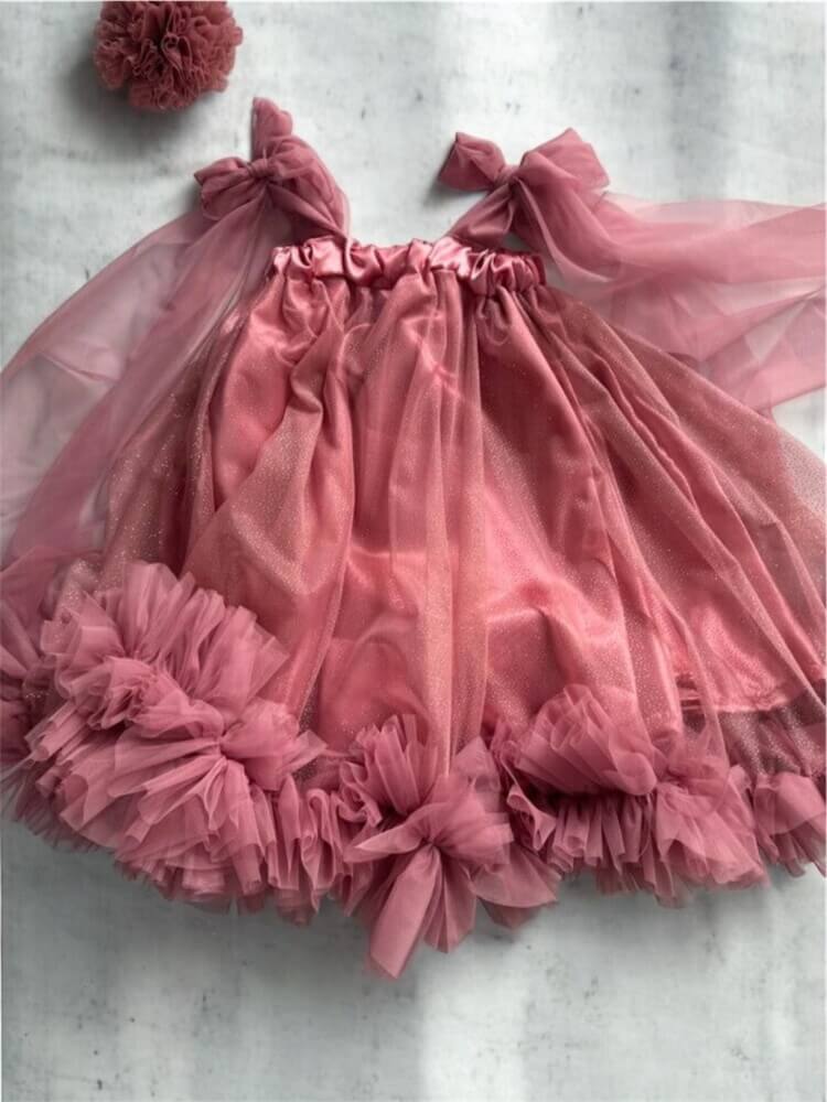 Dusty pink τούλινο φόρεμα