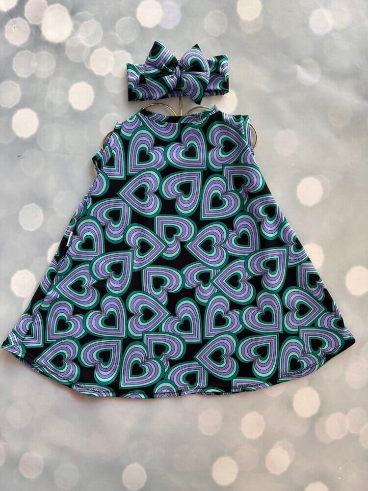 Eighties  hearts dress