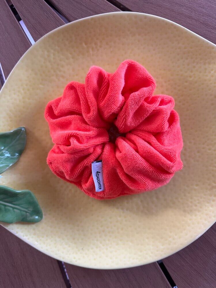 Orange towel  scrunchie