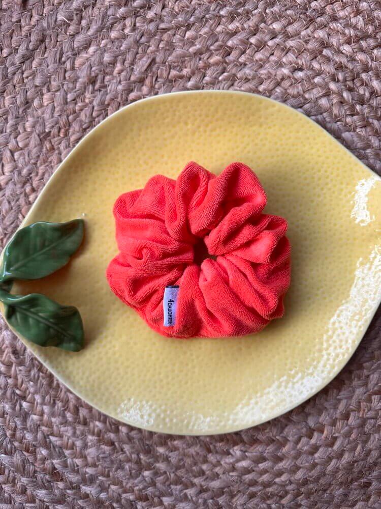 Orange towel  scrunchie