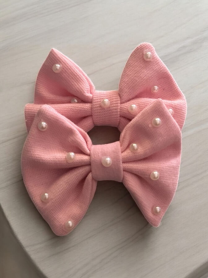 Pinky perls mini bows
