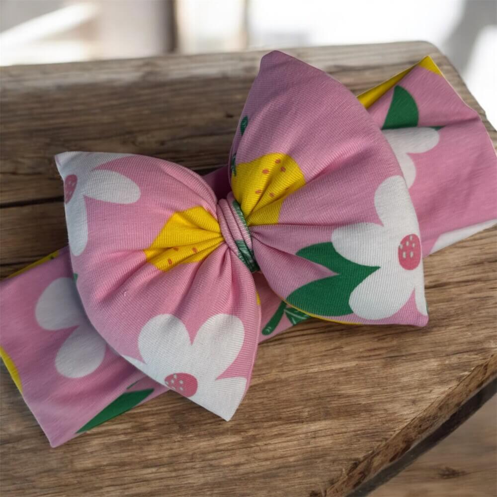 Ροζ κορδέλα με λεμονάκια🍋