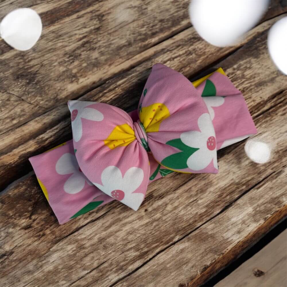 Ροζ κορδέλα με λεμονάκια🍋