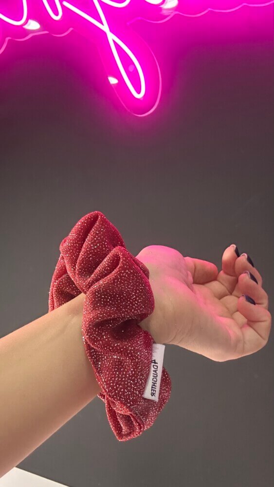 Scrunchie glitter red