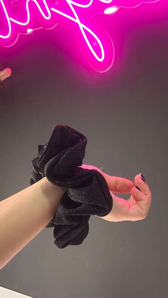 Scrunchie glitter black