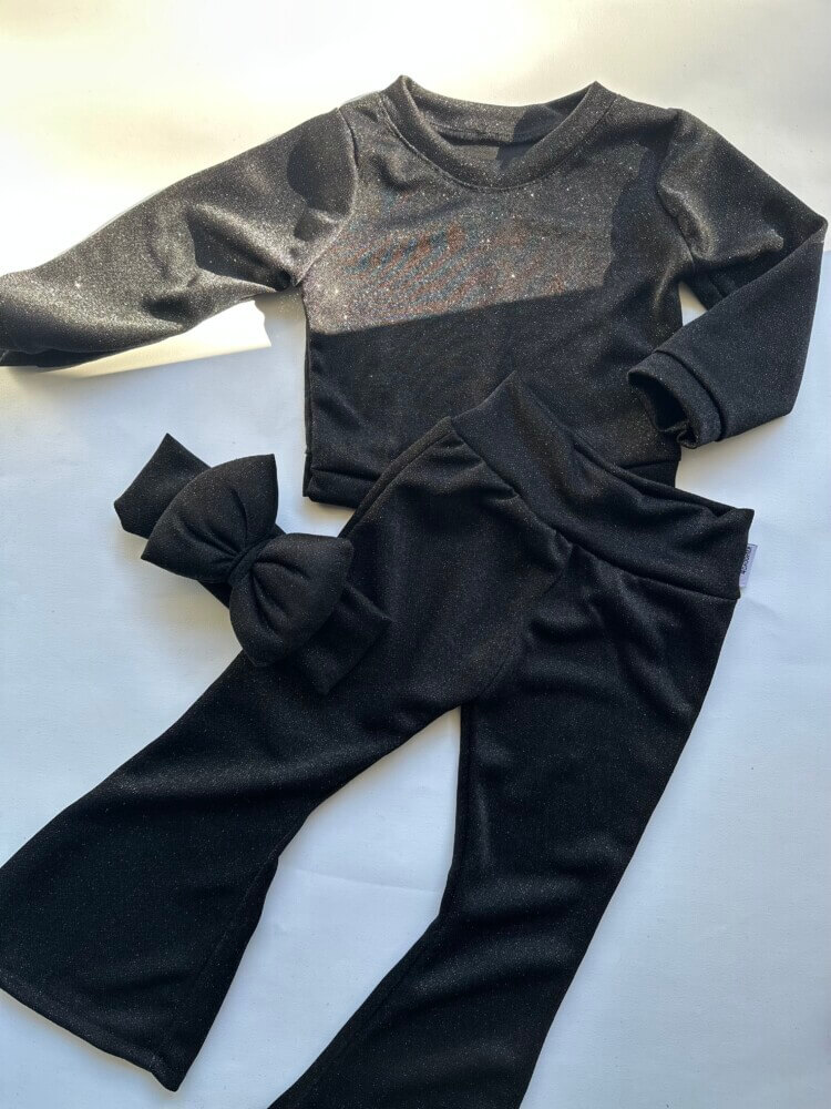 Μαύρο λούρεξ Glitter stars