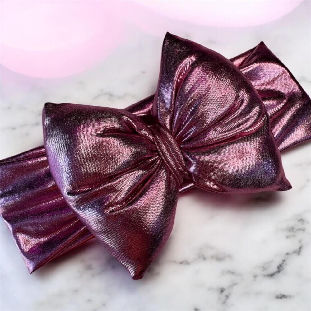 Ροζ γυαλιστερή κορδέλα