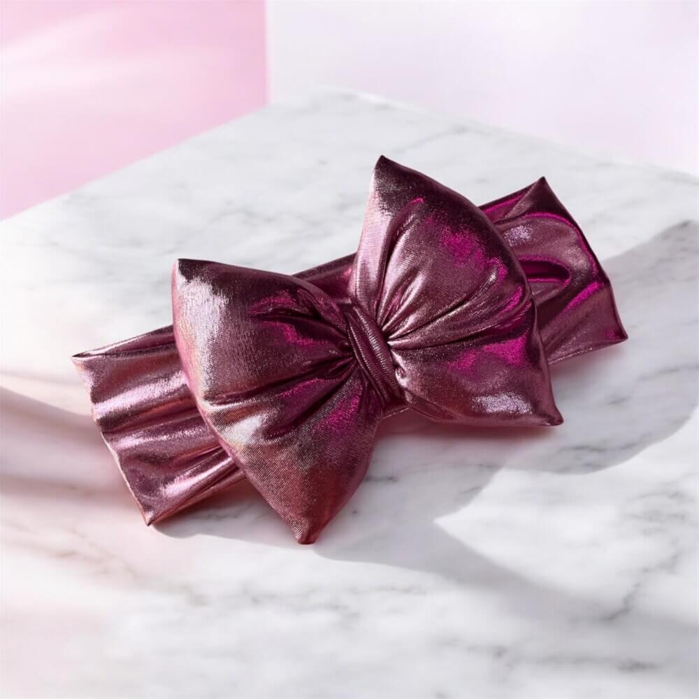 Ροζ γυαλιστερή κορδέλα