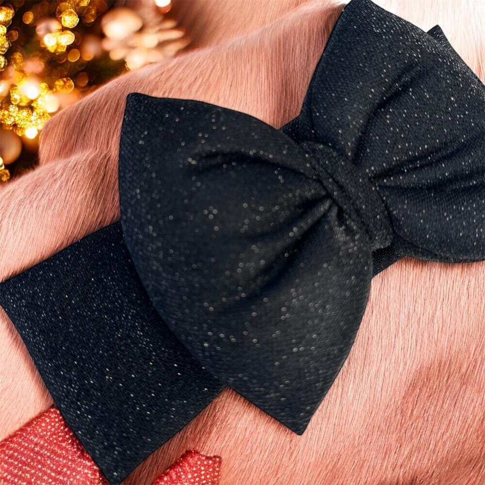 Κορδέλα glitter μαύρο