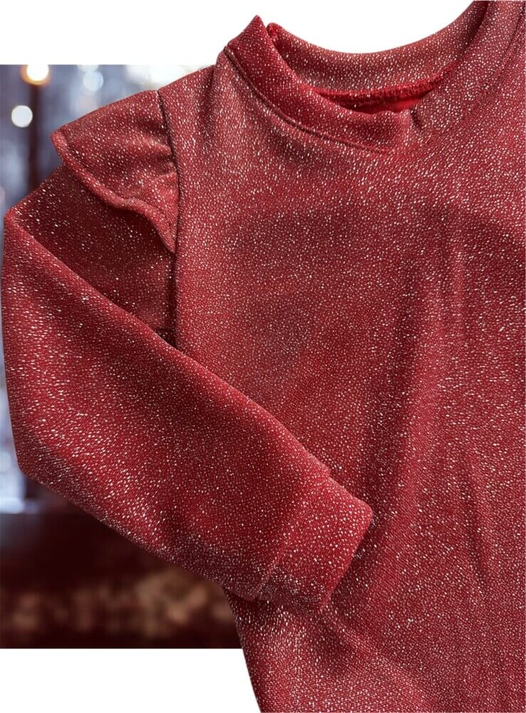 Κορμάκι Glitter red