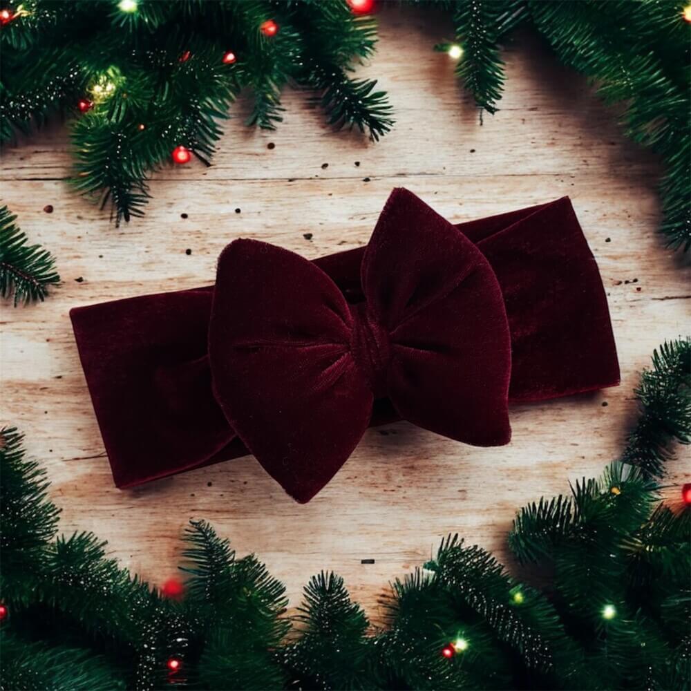 Μπορντώ βελούδινη κορδέλα