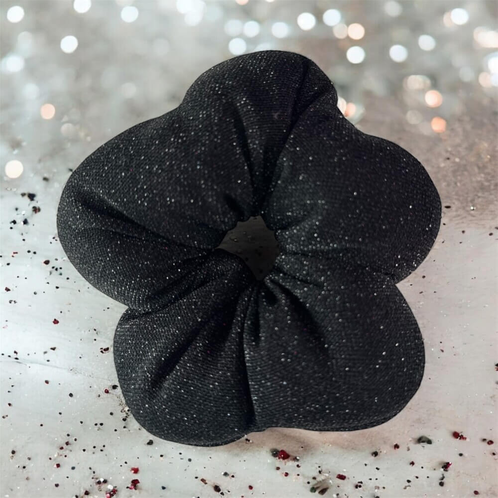 Λουλουδένιο Glitter scrunchie