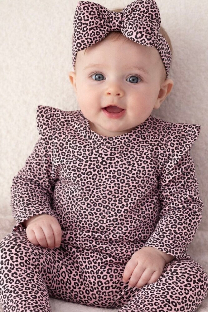 Pink mini leopard σετ