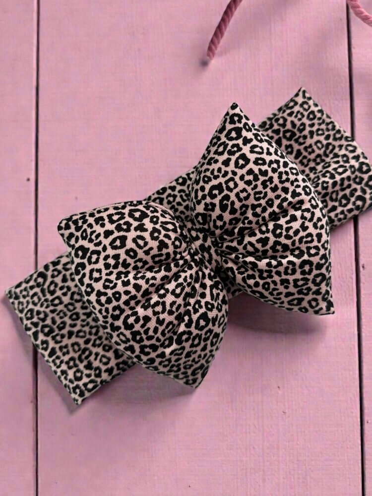 Κορδέλα mini pink leopard