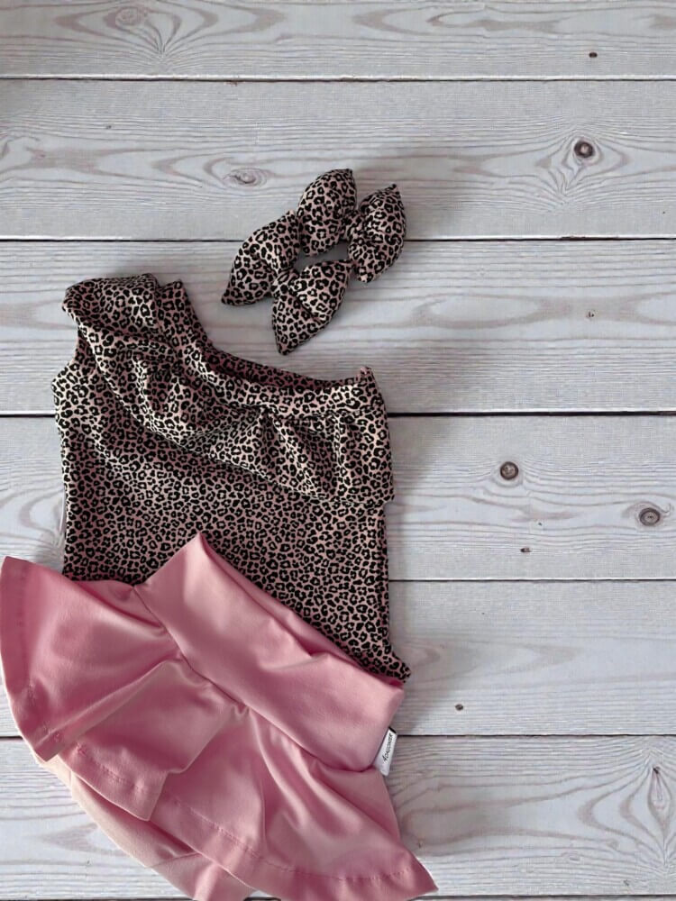 Pink summer leopard σετ