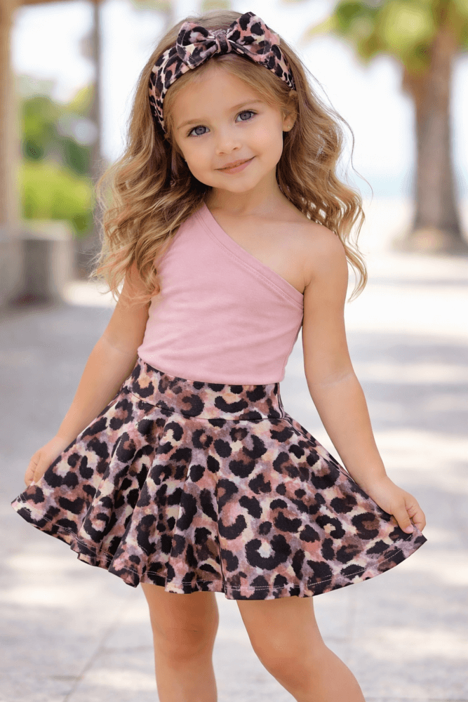 Lila leopard σετάκι