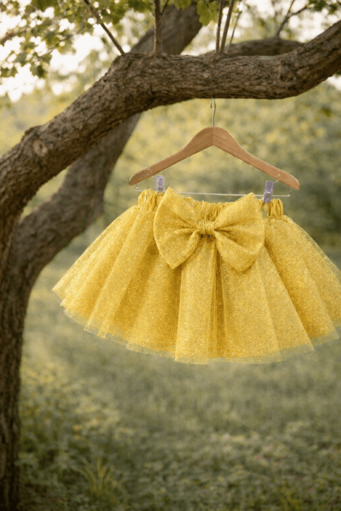 Yellow glitter tutu