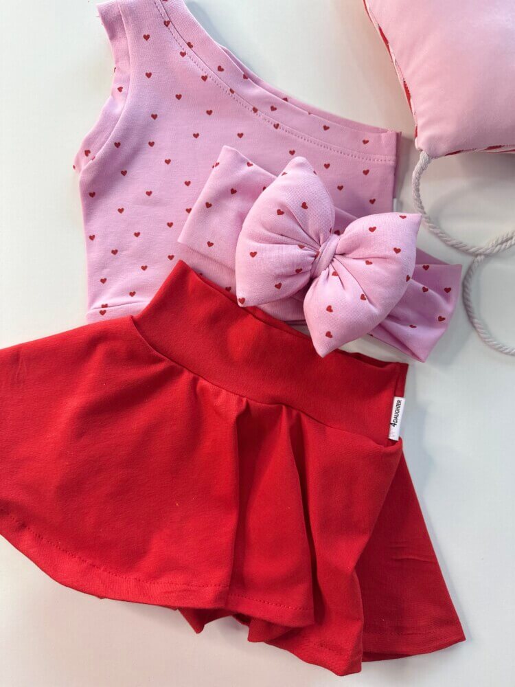 Red hearts crop σετάκι♥️