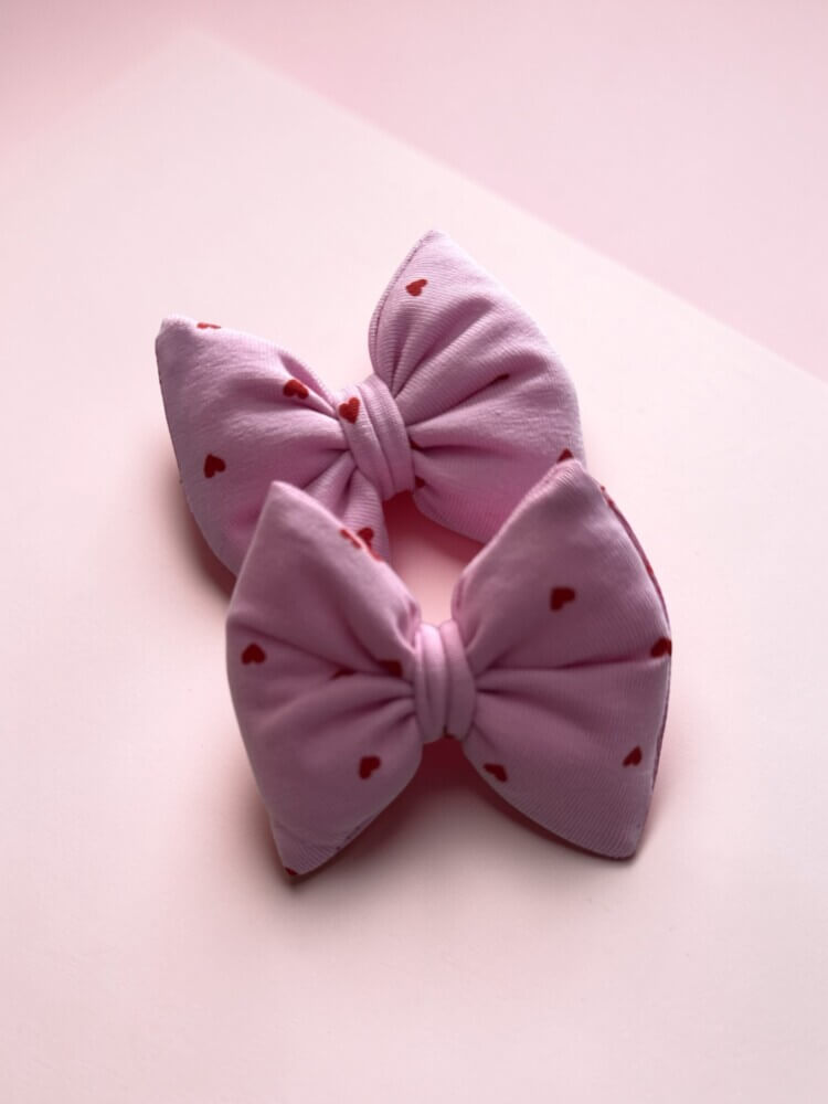 Red hearts mini bows