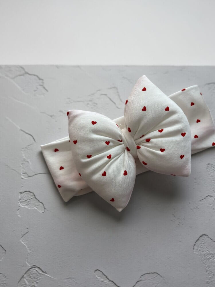 Ecrou red hearts bow
