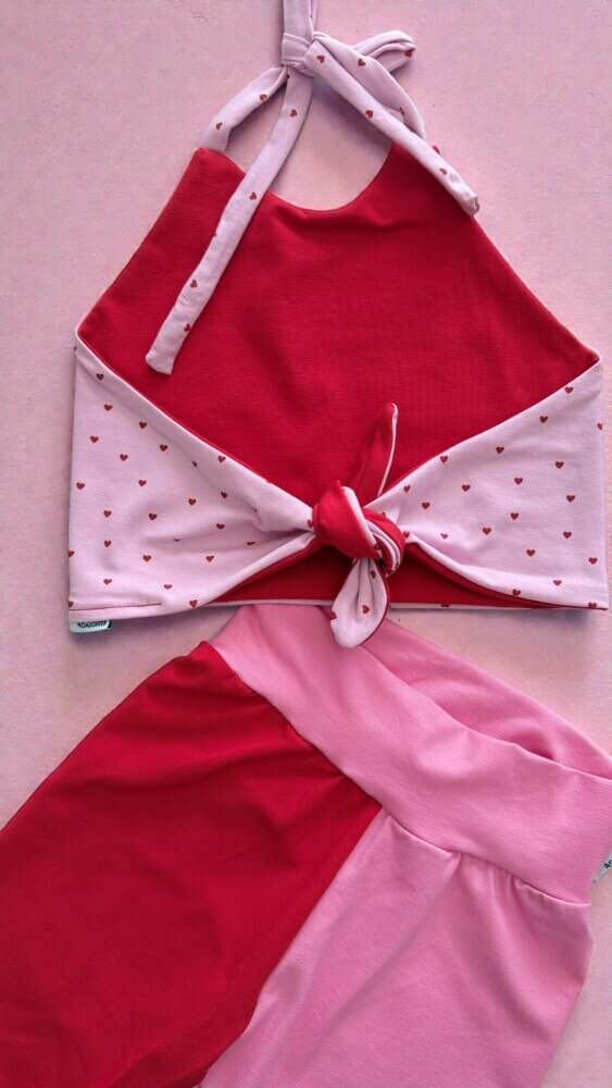 Hearts pinky red set