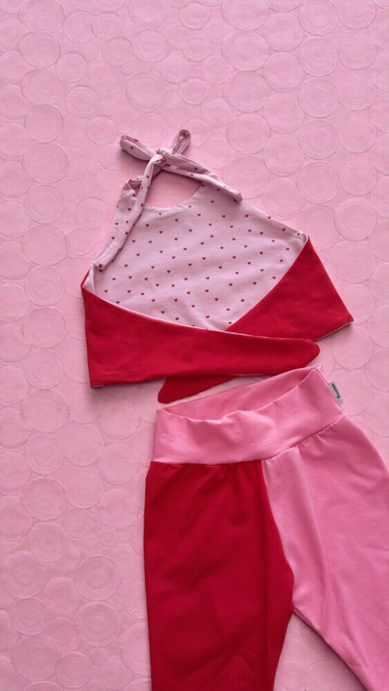 Hearts pinky red set