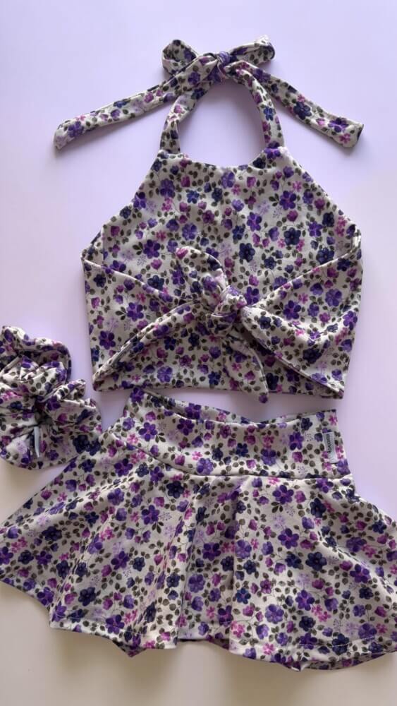 Purple blossom knotted set