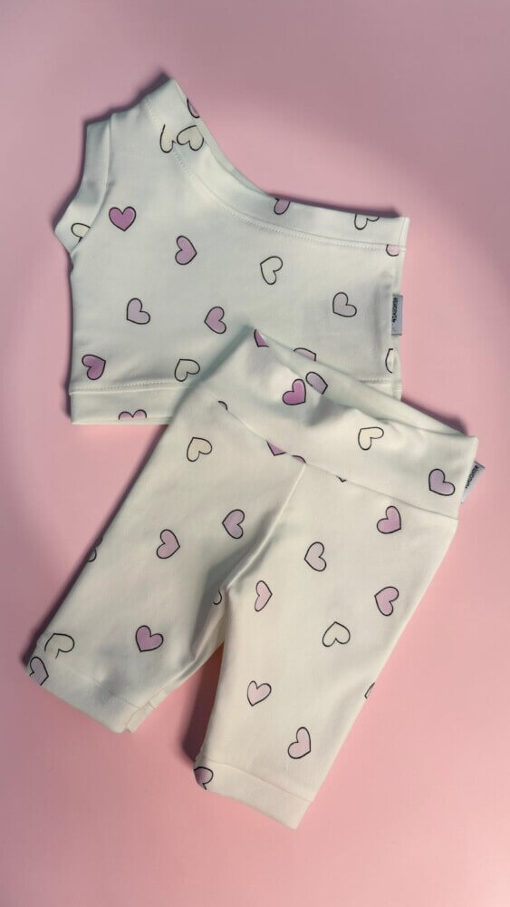Sunny hearts biker set