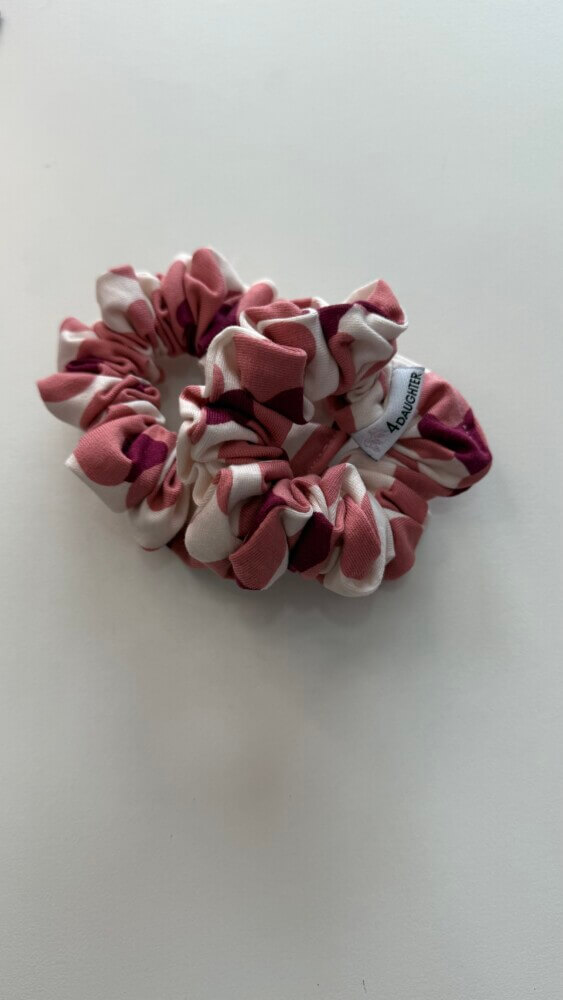 Burgundy safari mini scrunchies