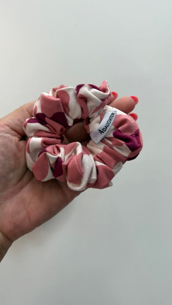 Burgundy safari mini scrunchies