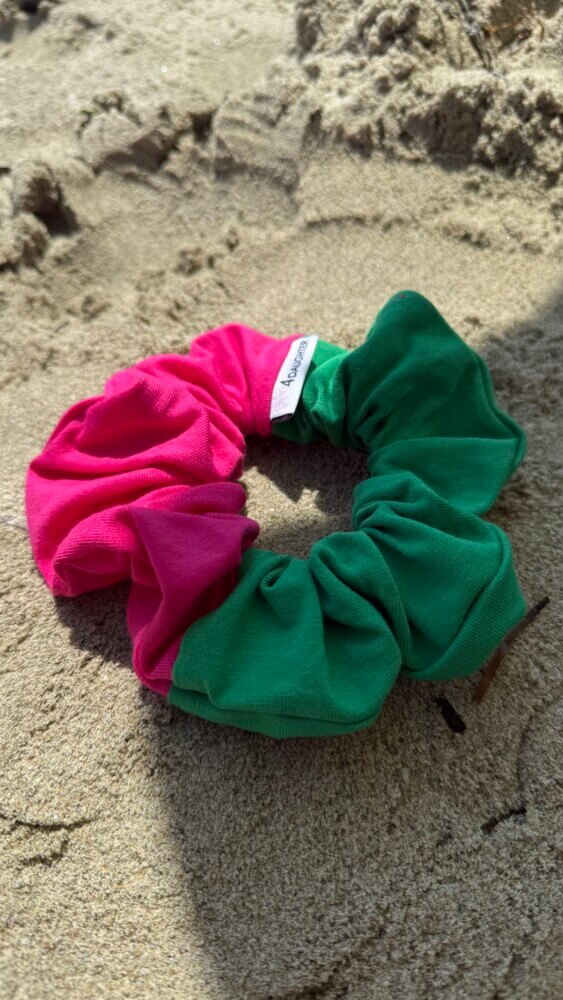 Green fuchsia scrunchie