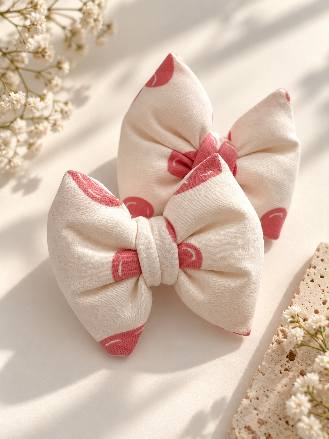 Powder hearts mini bows