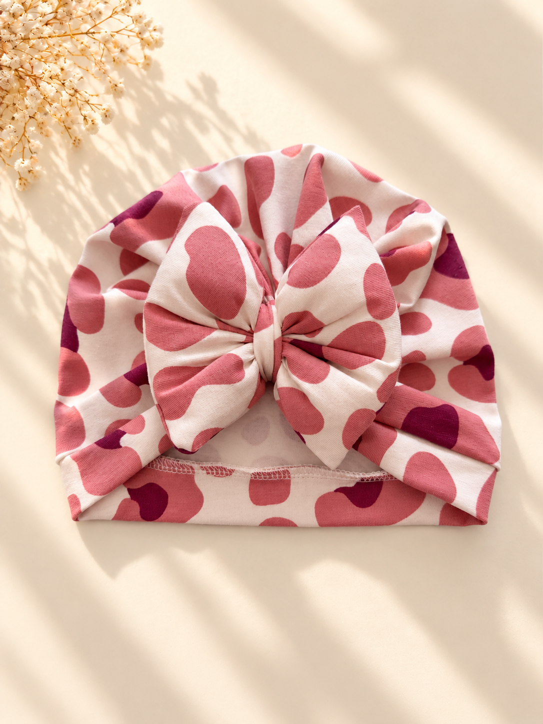 Τουρμπάνι dusty pink leopard